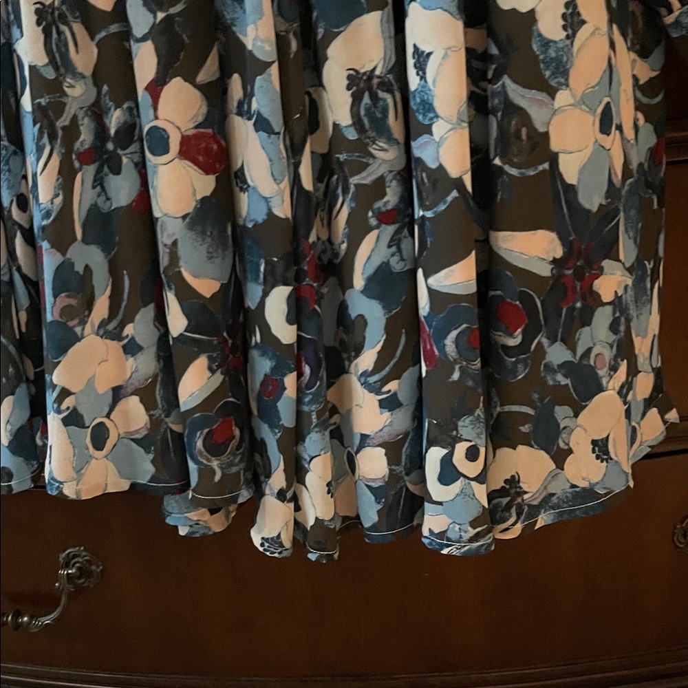 Peter Som Blue and Cream Patterned Dress - Picture 4 of 6